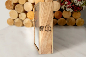 JUNJI Boîte d'ombre en <span class=keywords><strong>bois</strong></span> Vitrine avec couvercle en <span class=keywords><strong>verre</strong></span> à charnière Vitrine en <span class=keywords><strong>bois</strong></span> massif Boîte à souvenirs pour mur et table - Product Image 4