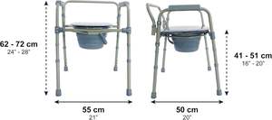 Commode de sécurité grise réglable 3 en 1 <span class=keywords><strong>pour</strong></span> adultes, seniors, best-seller <span class=keywords><strong>pour</strong></span> <span class=keywords><strong>Amazon</strong></span>, chaise de pot, urinoir, équipement de sécurité <span class=keywords><strong>pour</strong></span> la salle de bain - Product Image 4