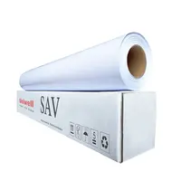 プロフェッショナルファクトリー80ミクロン120gホワイト防水自己粘着ビニールロール、エコ溶剤印刷用ビニールステッカーロール、SAV