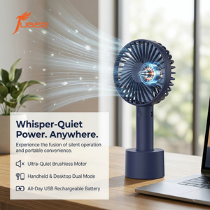 Ventilateur de poche silencieux pour les trajets quotidiens et les voyages, ultra fin, <span class=keywords><strong>portable</strong></span>, rechargeable, mini ventilateur de refroidissement avec batterie au lithium intégrée - Product Image 3