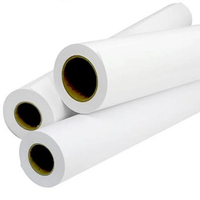 Papier en rouleau pour sublimation par transfert thermique, fabriqué en Chine, 100g, 44 pouces/60 pouces, transfert thermique lisse, papier blanc pour tissus