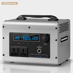 Station d'alimentation portable d'urgence avec batterie LiFePO4, onduleur à onde sinusoïdale pure, recharge solaire/AC/voiture pour le camping - Product Image 4