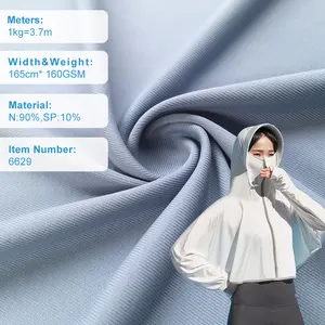 Factory Direct Sales Wrinkle-resistant Soft Fabric Ice Silk High Stretch Nylon Fabric For Sun Protection