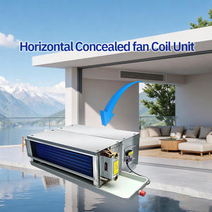 Unité de ventilo-convecteur horizontal ultra-mince dissimulée pour installation au plafond à profil bas dans les hôtels, ventilo-convecteur hydronique dissimulé - Product Image 1