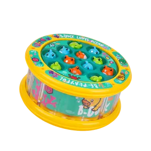 可调三速开关钓鱼游戏玩具儿童室内塑料磁性钓鱼玩具套装