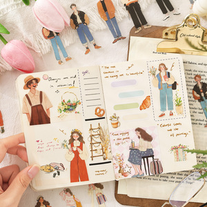 20 feuilles/paquet Autocollants PET Sweet Oxygen Diary, <span class=keywords><strong>livre</strong></span> d'autocollants, journaux, autocollants décoratifs pour enfants, matériaux pour journal artisanal - Product Image 4