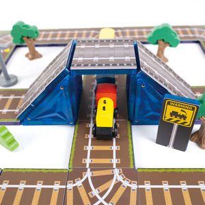 MNTL-<span class=keywords><strong>Jouet</strong></span> Magnétique pour Enfant, <span class=keywords><strong>Jouet</strong></span> Éducatif à Faire Soi-Même, 46 Pièces, Thème Chemin <span class=keywords><strong>de</strong></span> Fer - Product Image 4