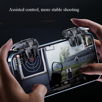 Manette de jeu mobile M01 à six doigts avec touches mécaniques sensibles en alliage, connexion par clip, compatible Android et iOS