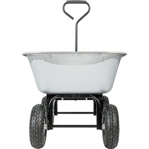 Chariot à benne basculante en métal de 500 kg avec roues de 10 pouces pour l'entreposage, le jardinage et l'utilisation sur les chantiers de construction - Product Image 5