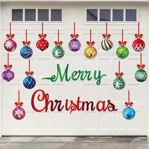 Aimant de porte de garage en forme de boule de Noël colorée, best-seller, personnalisé pour les décorations de fête de Noël - Product Image 2