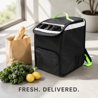 Mochila aislante para llevar comida, bolsa de refrigeración para bicicleta, Pizza, personalizada de fábrica, de alta calidad, impermeable, JLD