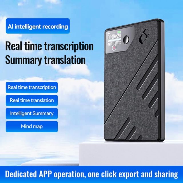 AI Voice Recorder with AI Transcription to Text Voice Recorder Real Time 59 Language Translation Digital Voice Recorder