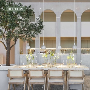 BFP Customize Cafe Restaurant Furniture Booths Dining <strong>Table</strong> and Chair Sets <strong>Canteen</strong> Commercial Use Wooden PU Metal Furniture - Product Image 5