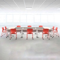 Table de formation mobile multifonctionnelle pliable de haute qualité SpaceUnited avec plateau en MFC pour les écoles et les hôtels