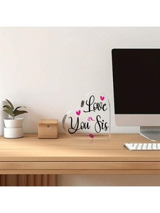1 adorno de corazón acrílico encantador para cumpleaños de <span class=keywords><strong>hermanas</strong></span>, Día de San Valentín, decoración de escritorio para el hogar versátil - Product Image 6