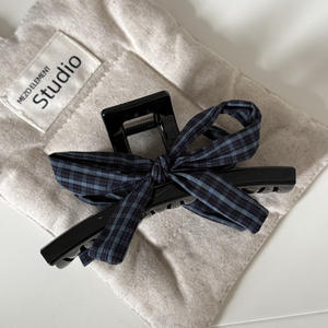 คลิปหนีบผมรูปโบว์ลายเสือดาวลายหมากรุกย้อนยุคคลิปหนีบผมแบบเกาหลีขนาดใหญ่ - Product Image 3