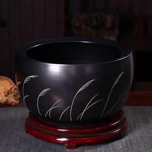 มาใหม่ตกแต่งชามปลา Solic สีเคลือบสวนชาวไร่พอร์ซเลนหม้อสําหรับในร่มและกลางแจ้งลาน - Product Image 5