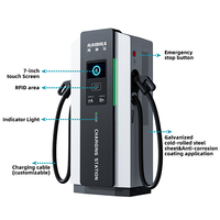 HAIDIRA 40kw 60kw 80kw IP55 Dc Ev Station de charge Chargeur de voiture Double pistolet Pile de charge 40kw à 480kw pour flotte et bus EV