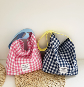 Checkered women's shoulder <b>bag</b>, <b>large</b> capacity women's checkered handbag, <b>canvas</b> commuting women's handbag, shopping <b>bag</b> - Product Image 4