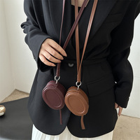 Tas leher Mini kelas atas dengan lipstik cermin Dompet ritsleting selempang koin ringkas indah Desain Mode grosir panjang pendek