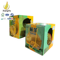 Boîte d'expédition en carton ondulé ventilé sur mesure pour durian, robuste, pour l'exportation, fournisseur en gros d'emballages