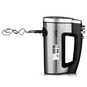 Batteur à main RAF 600W en acier inoxydable, 5 vitesses, moteur 27000 tr/min pour pétrir la pâte, batteur à main pour fouetter - Product Image 2