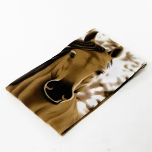 Custom Wholesale Solid Color Soft Polyester Polar Fleece Blanket In Roll 100% Polyester Horse Printing Floppy Blanket