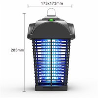 Asesino eléctrico de Control de Plagas de verano para raqueta de mosquitos, Zapper de insectos de tubo UVA con sensor de luz