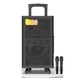 Thiết kế mới OEM 12 inch 200W Xe đẩy karaoke woofer di động hoạt động loa với hai micro không dây cho phòng tập thể dục phòng tập thể dục - Product Image 2