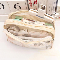 Sac à stylo transparent Instagram grande capacité nouvelle haute apparence fille élèves du primaire