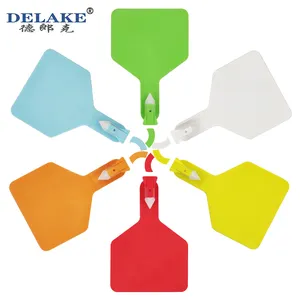 China Professional Ear Tag Manufacturer Delake Animal Livestock Cattle Cow Ear Tag Plastic Plain