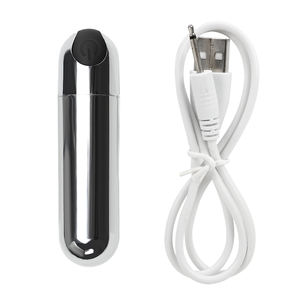USB Rechargeable Stainless Steel Anal Double Train Toy with Private Label G-Spot Vibrator <strong>Bullet</strong> <strong>Vibe</strong> - Product Image 2