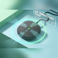 Microphone USB portable OEM pour ordinateur, omnidirectionnel, à condensateur, avec suppression du bruit, design léger, pour les réunions en ligne et l'enregistrement