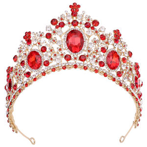 ชุดเดรสแต่งงานสไตล์ยุโรปและอเมริกันสำหรับงานแต่งงานมงกุฏคริสตัลมงกุฎเจ้าสาวมงกุฎอัลลอยสวยงามงานพรอม - Product Image 4