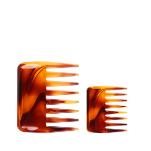 Peines para el Cabello Color Ámbar, Dientes Anchos, Estilo Salón, Tamaño Grande, Acetato de Celulosa - Product Image 1