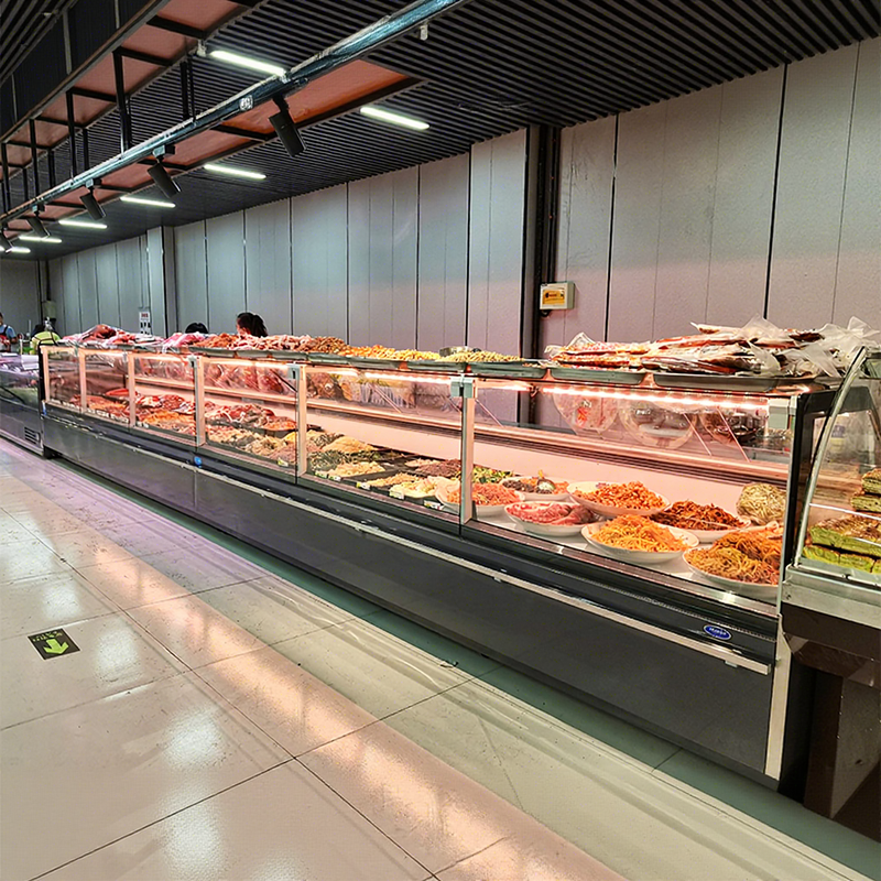 Supermarket Commercial Fresh Meat Display Freezer