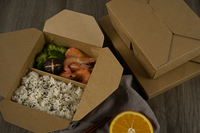 Lancement jetable boîte à emporter récipient alimentaire/boîte en papier kraft/boîte d'emballage