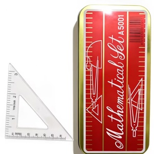A5001 Math Set Hot Sale in Africa Wholesale Student Stationery 9pcs Geometry Exam <b>Drawing</b> Painting Tool Compass Set - Product Image 4