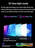 Écran d'ordinateur incurvé avec filtre anti-lumière bleue, 34 pouces, 4K, 100 Hz, 180 Hz, 165 Hz, 1 ms, HDR, IPS, moniteur de jeu LED pour PC