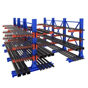 Steel Pipe Warehouse Storage Rack Heavy Duty Steel Cantilever Racking System