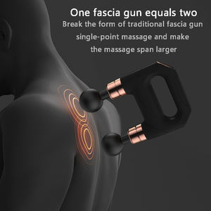 Masajeador de pistola de Fascia de tejido profundo de doble cabezal <span class=keywords><strong>Mini</strong></span> producto de masaje muscular de percusión para uso corporal - Product Image 4
