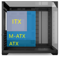2026 New Popular Wanmisle Black White Aluminum Alloy Steel Full Tower OEM Micro-ATX Side Panel Window Gaming PC Case
