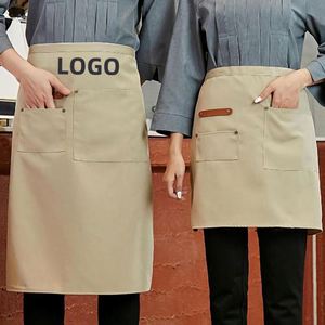 ชุดยูนิฟอร์มครัว เสื้อเชฟกันน้ำสำหรับร้านอาหาร บาร์ คาเฟ่ ชุดทำงานพนักงานเสิร์ฟ ผ้ากันเปื้อนครึ่งตัว - Product Image 4