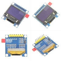 Módulo de Pantalla PMOLED Blanco de 0.96 Pulgadas, Resolución 128x64, Interfaz I2C, 4P, con Montaje en PCB