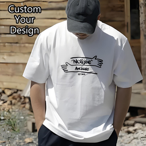 เสื้อยืดคอตตอนขายส่ง พิมพ์ลายซิลค์สกรีน 3 มิติ พิมพ์โลโก้แบบนูน เสื้อยืดลายกราฟิกเรียบๆ ไซส์ใหญ่ เสื้อยืดโฟมสำหรับผู้ชาย - Product Image 1