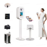 Photomaton élégant et personnalisé pour iPad, kiosque photo léger avec étui de vol, cabine photo pour fête, mariage, reflex numérique, iPad