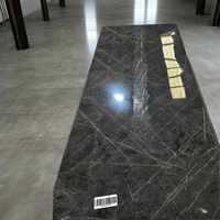 Panneau de décoration murale en feuille de marbre PVC brillant Panneau mural haut brillant pour la décoration intérieure