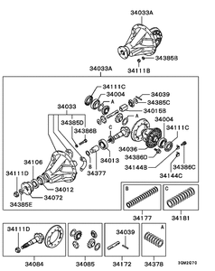 CHON mitburgo L200 Triton Sportero Strada MB393292 MB393302 MB092366 MB185461 MB241941 differenziale portante posteriore <span class=keywords><strong>Assy</strong></span> - Product Image 6