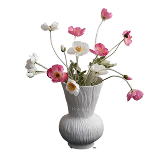 ดอกไม้ประดิษฐ์ทำมือสำหรับตกแต่งบ้านปีใหม่สีขาวสีชมพูฟ้า - Product Image 1