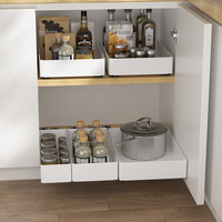 Organisateur de placard coulissant en plastique, étagère de rangement rétractable à un seul niveau, rail d'installation moderne et minimaliste pour armoire